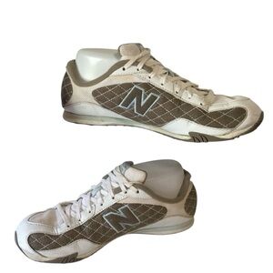 NEW BALANCE 442 WHITE TAN QUILTED SZ 9B